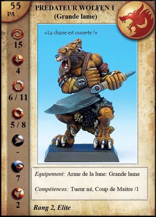 Prédateur Wolfen 1 (Grande Lame)